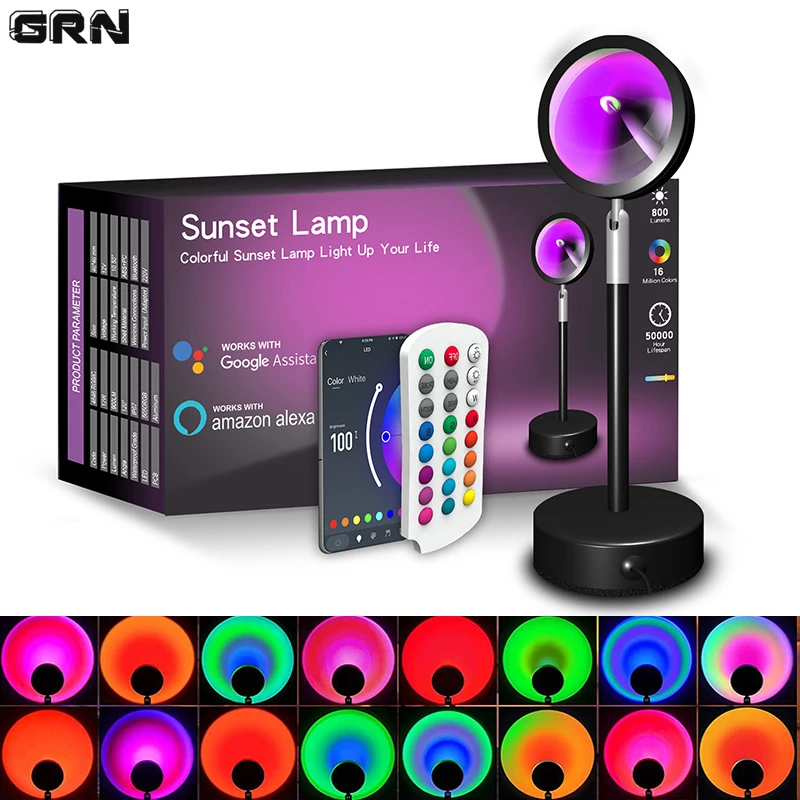 Home Decor Free App - Inteligentna dioda LED lampa zachód słońca