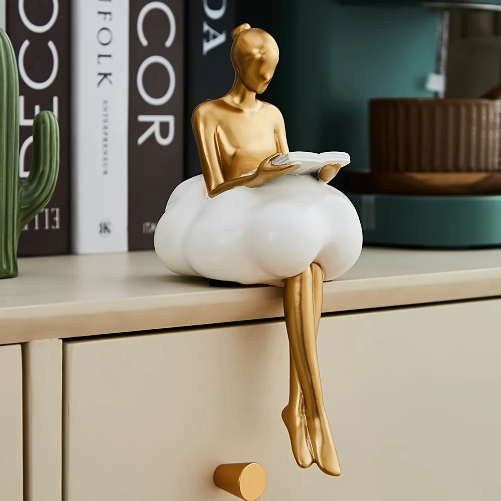 Home Decor Y2K - Chmura dziewczyna rzeźba abstrakcyjna figura figura