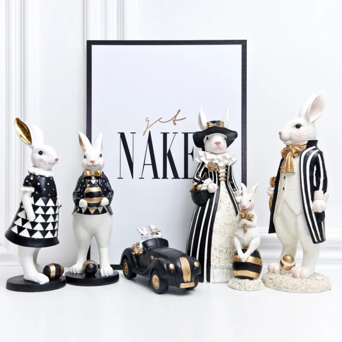 Home Decor Za - Kreatywny pałac duszpasterski królik rodzina dekoracji