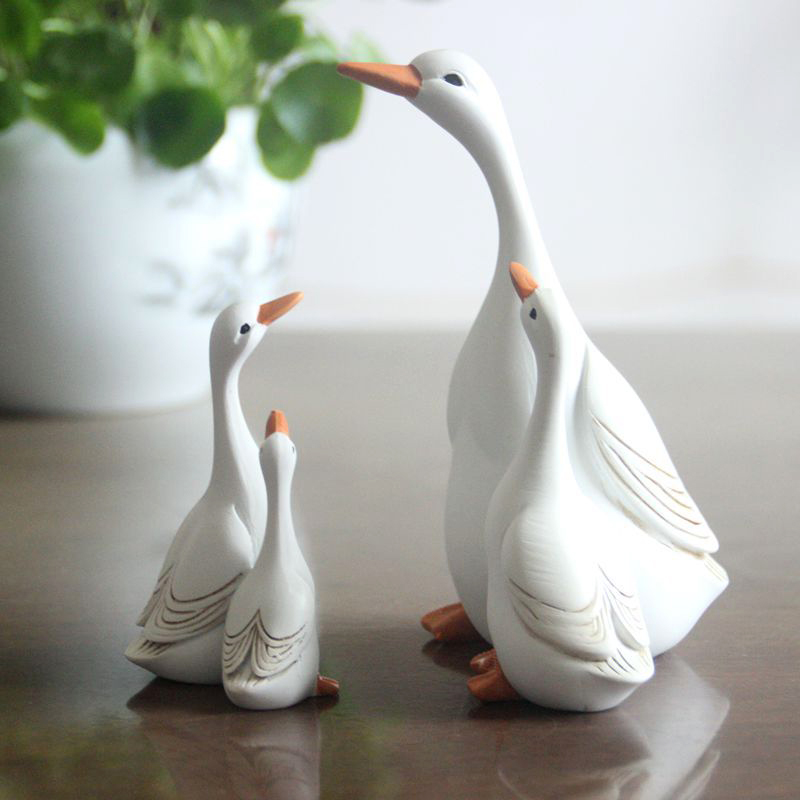 Home Decor Za - Zabawa słodka kaczka posąg z żywicy