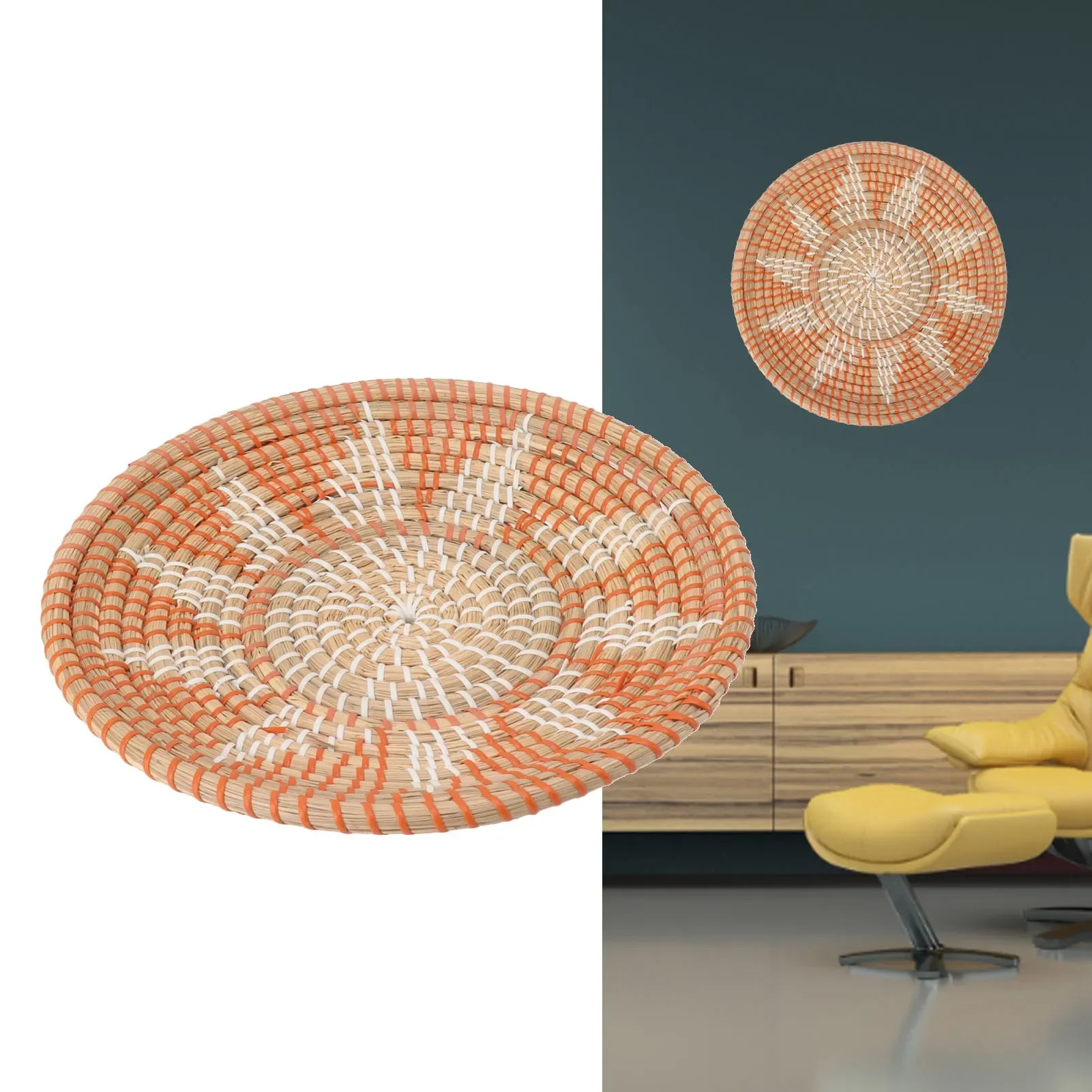 Okrągłe ozdoby ścienne z trawy – Rattan Plant Basket recenzja i cena