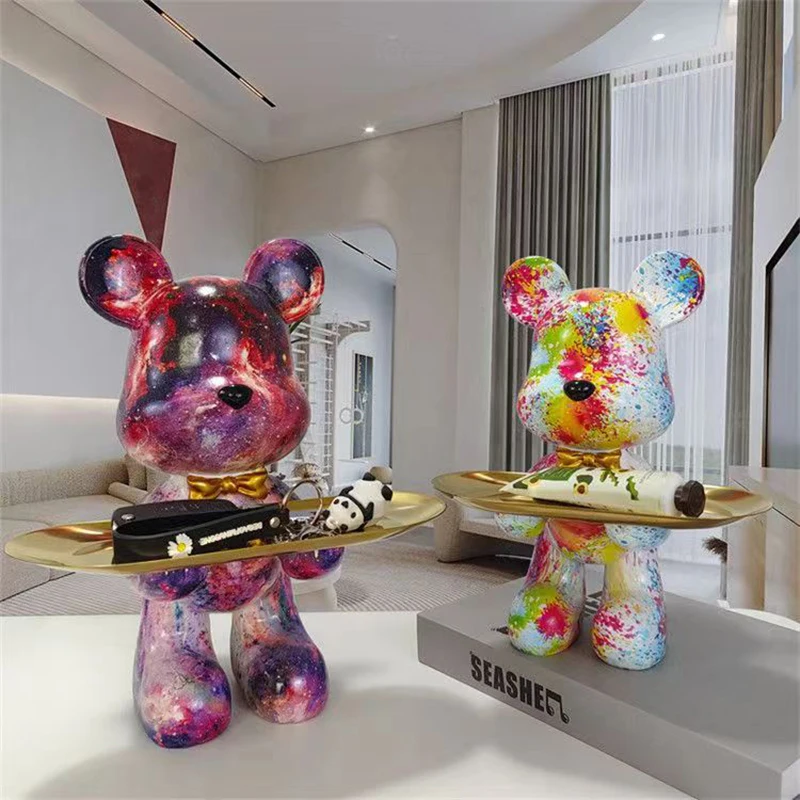 29cm Graffiti figurka niedźwie – Home Decor Y2K recenzja i cena
